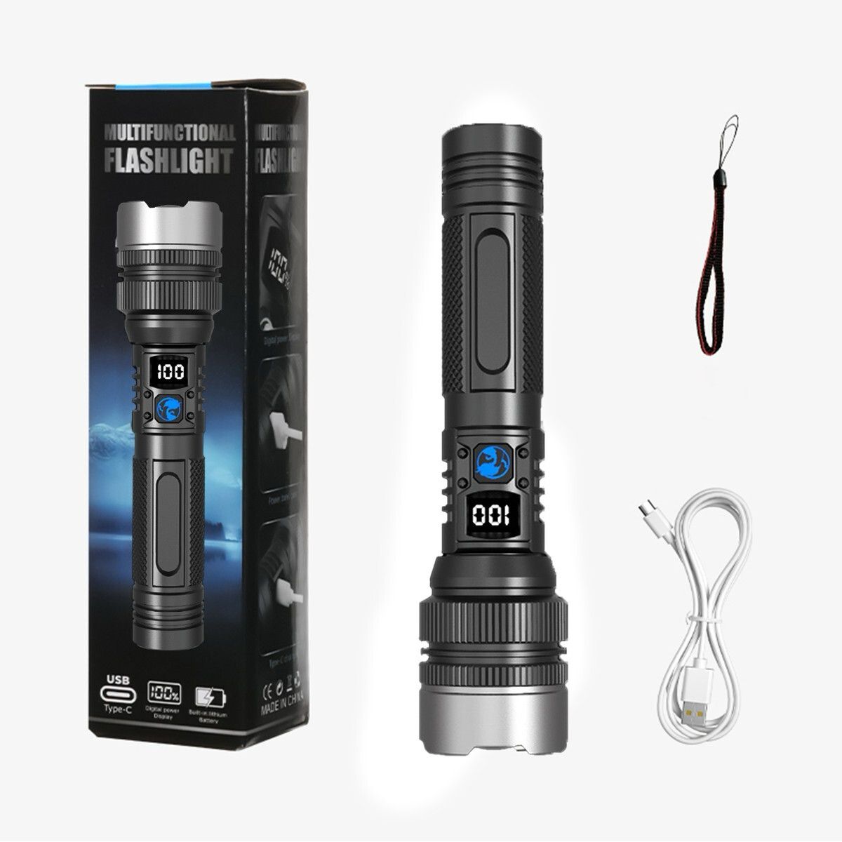 Linterna Táctica Militar Telescopio Zoom  Resistencia De Aluminio Resistente al Agua